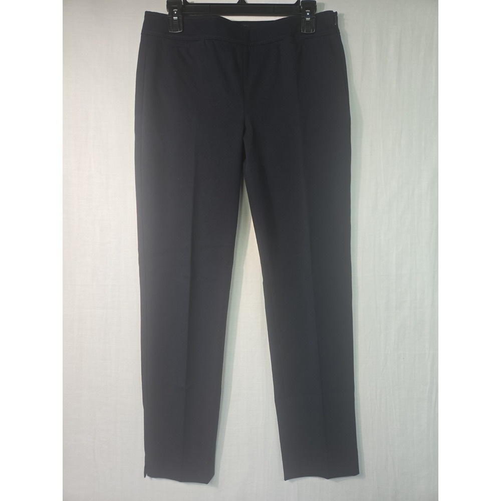 Talbots Women's 4 Navy Blue‎ Stretch Side Zip Cotton Chatham Slim Ankle Pants